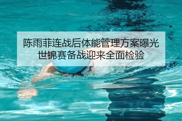 陈雨菲连战后体能管理方案曝光 世锦赛备战迎来全面检验